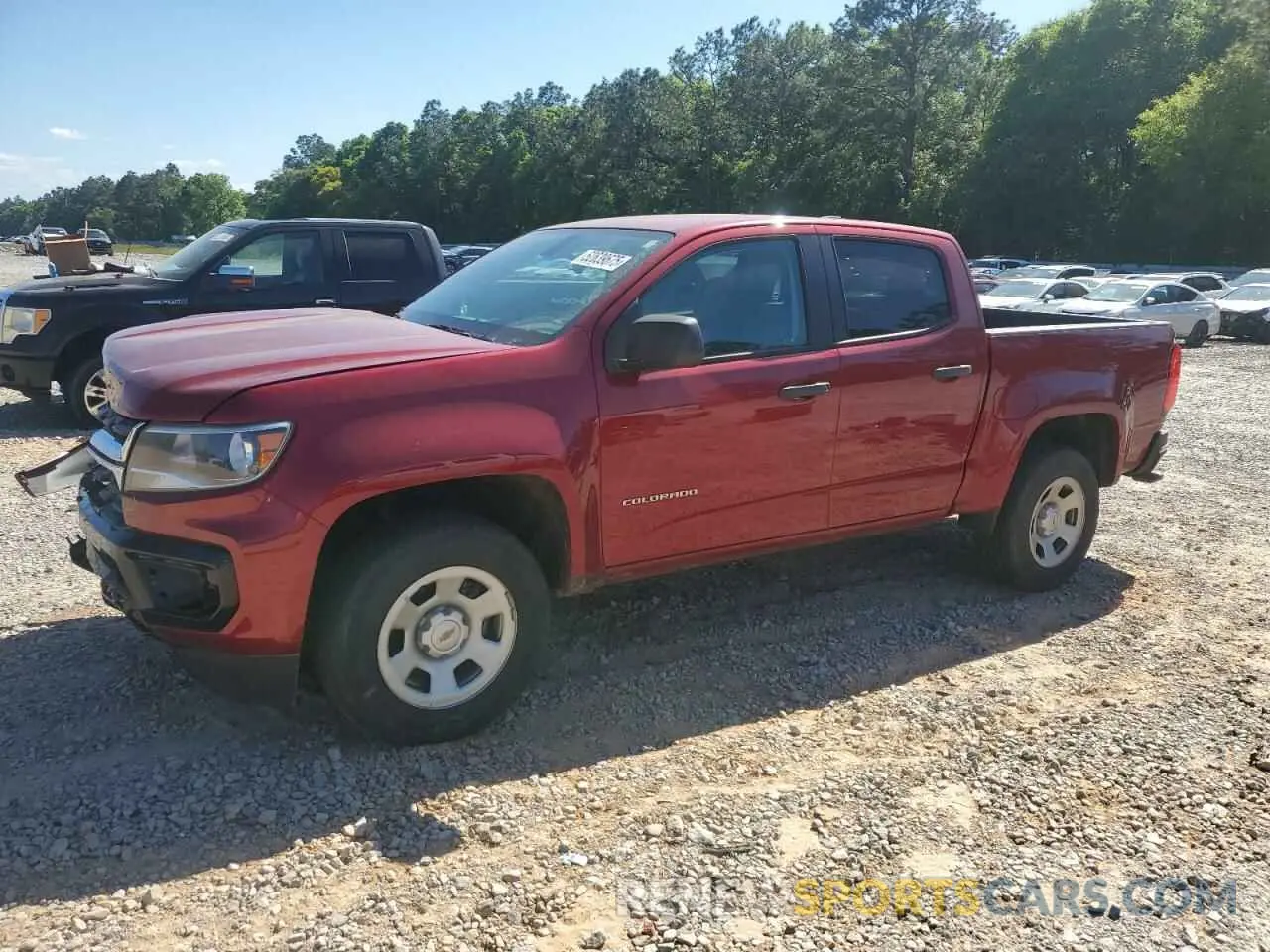 1 Photograph of a damaged car 1GCGSBEA5M1108653 CHEVROLET COLORADO 2021