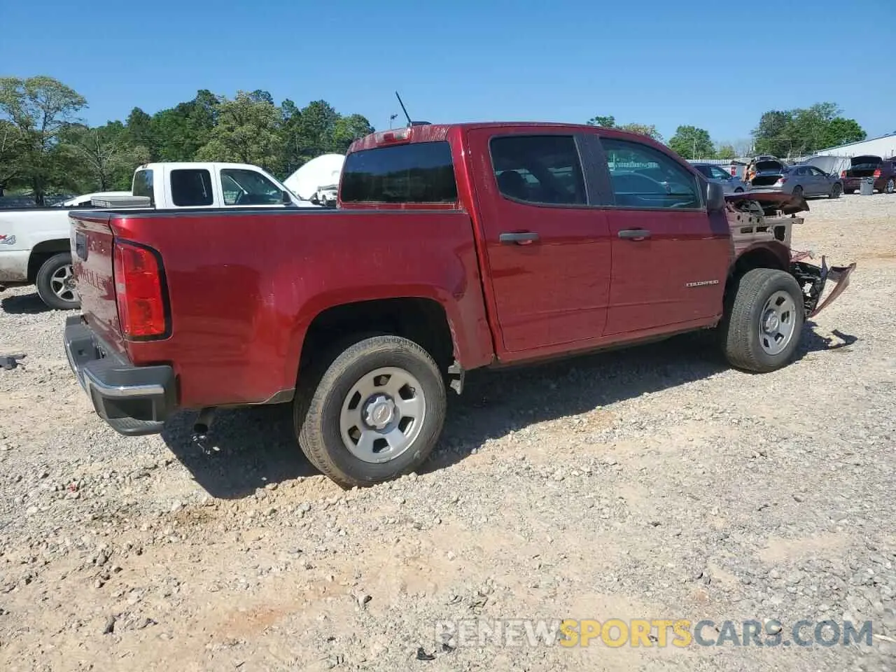 3 Photograph of a damaged car 1GCGSBEA5M1108653 CHEVROLET COLORADO 2021