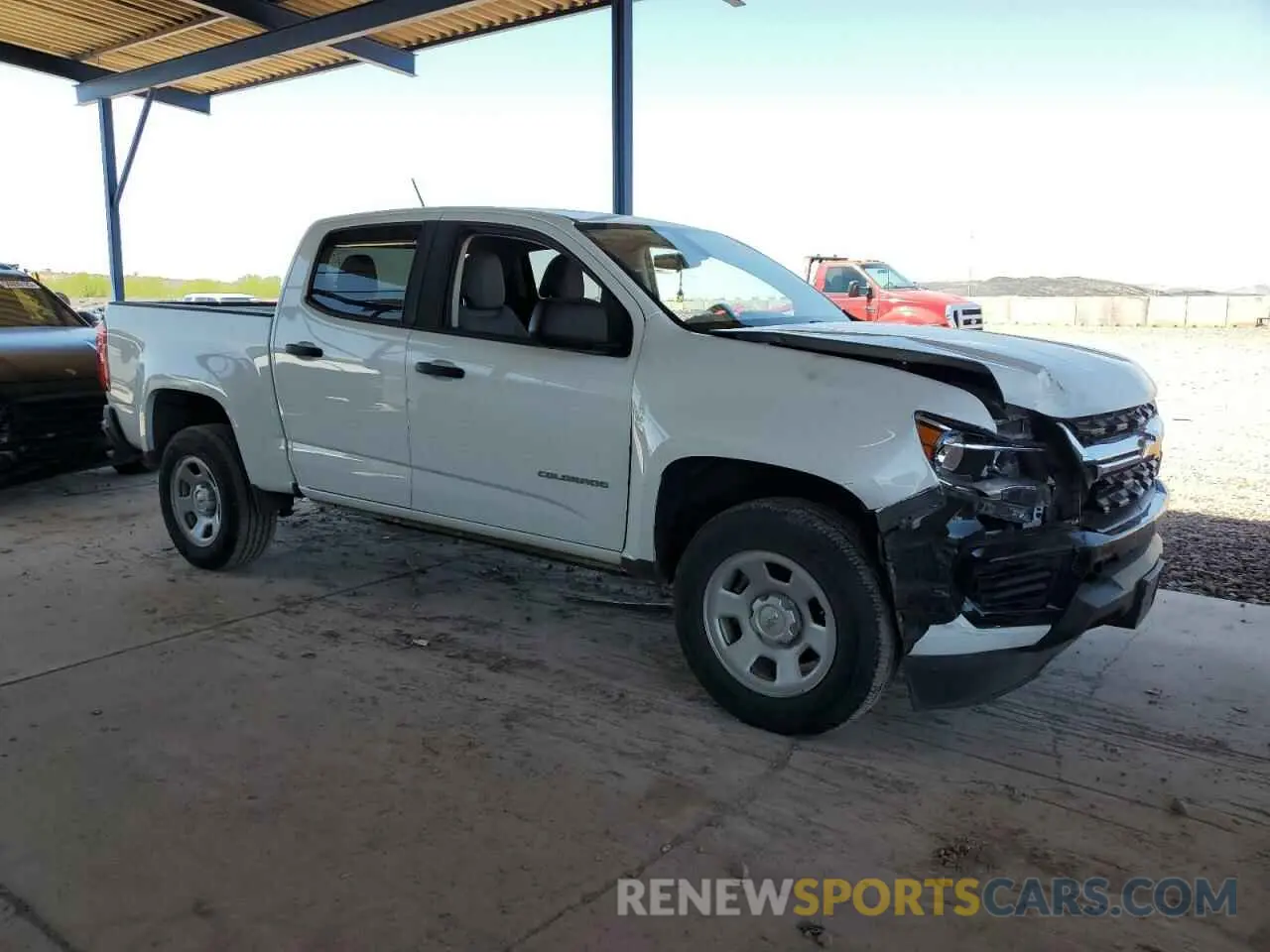4 Фотография поврежденного автомобиля 1GCGSBEA6M1106653 CHEVROLET COLORADO 2021