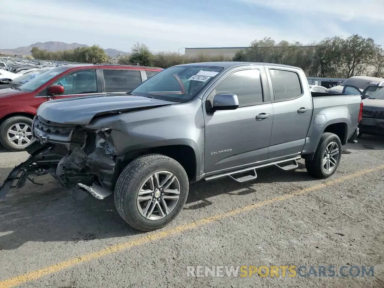 1 Фотография поврежденного автомобиля 1GCGSBEN5M1130655 CHEVROLET COLORADO 2021