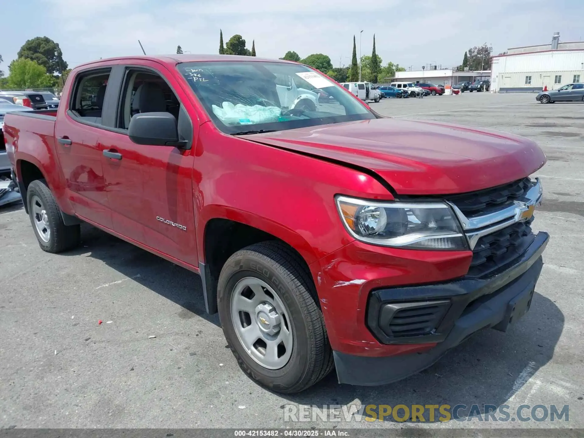 1 Photograph of a damaged car 1GCGSBEN8M1232810 CHEVROLET COLORADO 2021