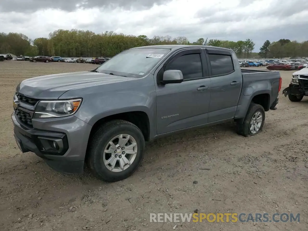 1 Photograph of a damaged car 1GCGSCEN1M1258929 CHEVROLET COLORADO 2021