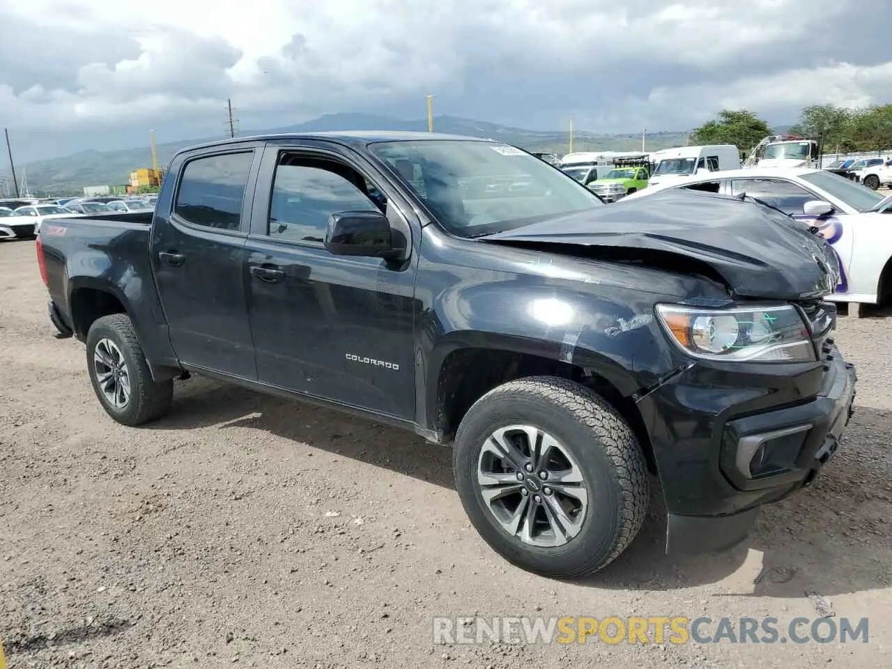 4 Photograph of a damaged car 1GCGSDEN2M1280928 CHEVROLET COLORADO 2021