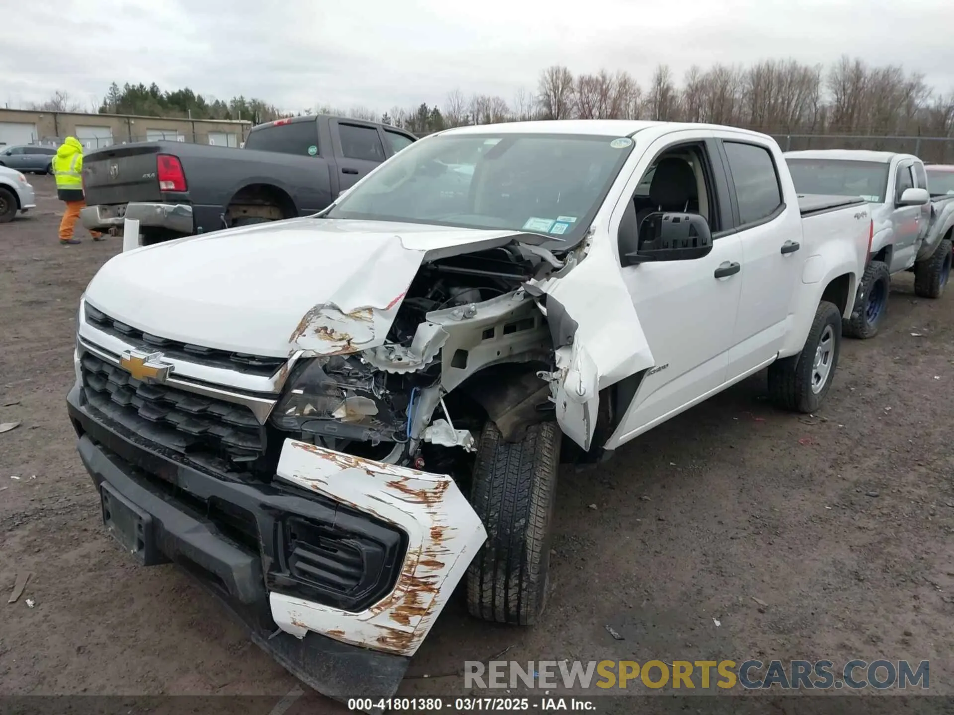 2 Photograph of a damaged car 1GCGTBEN6M1119967 CHEVROLET COLORADO 2021