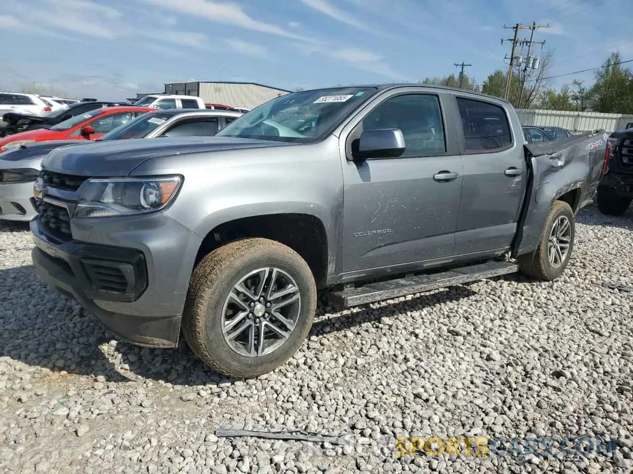 1 Photograph of a damaged car 1GCGTBEN7M1112753 CHEVROLET COLORADO 2021
