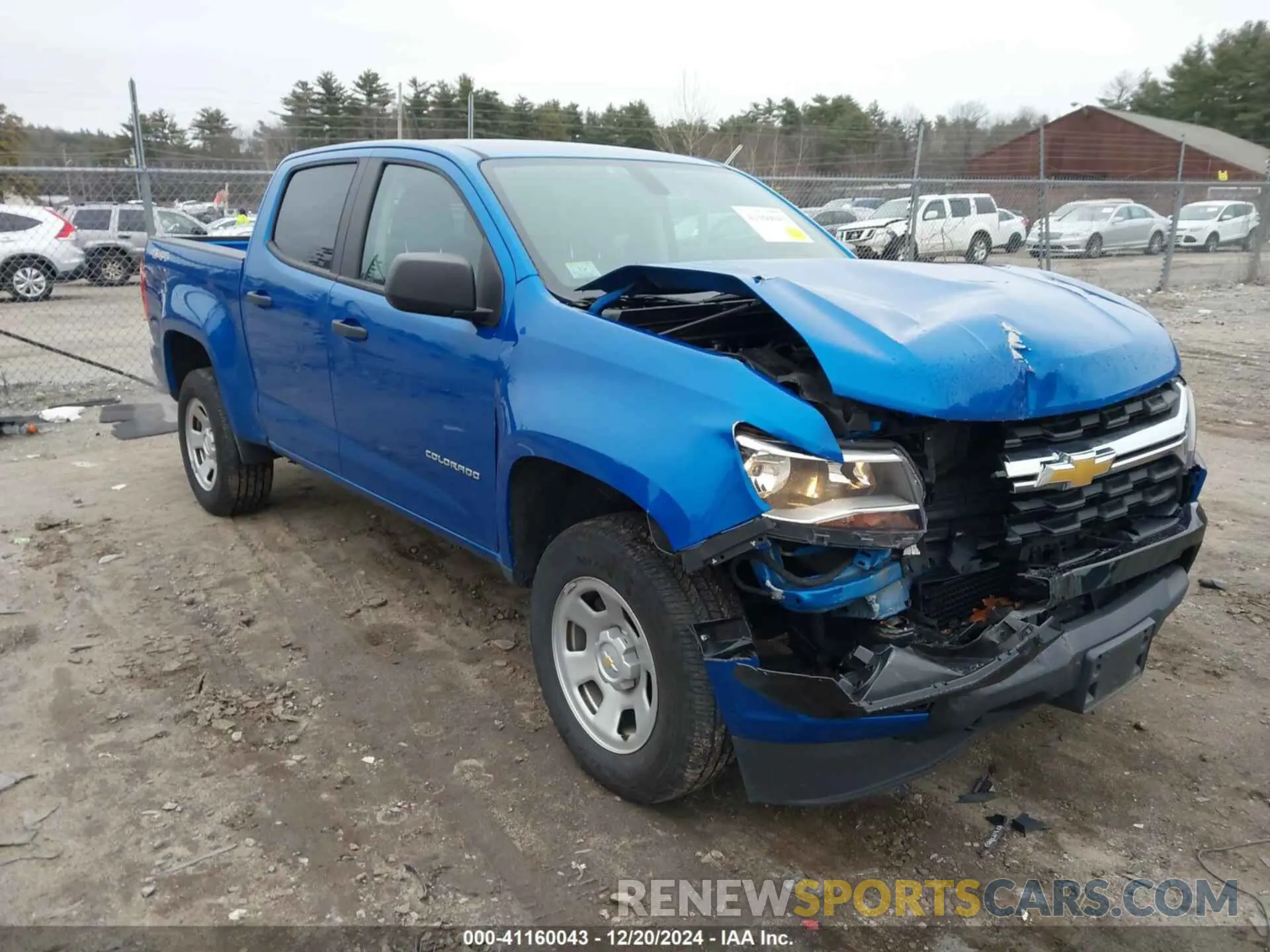 1 Photograph of a damaged car 1GCGTBEN7M1287584 CHEVROLET COLORADO 2021