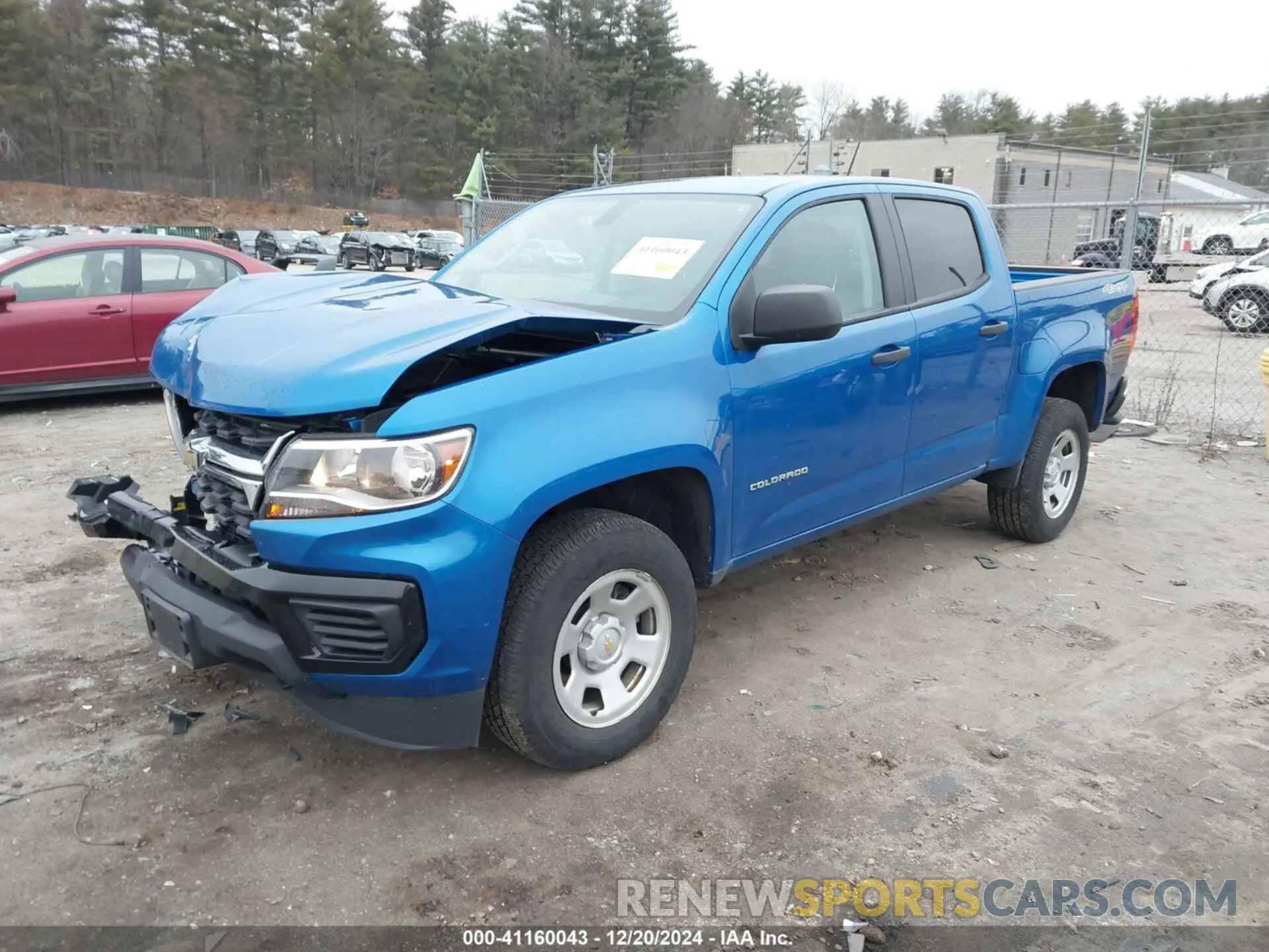 2 Photograph of a damaged car 1GCGTBEN7M1287584 CHEVROLET COLORADO 2021
