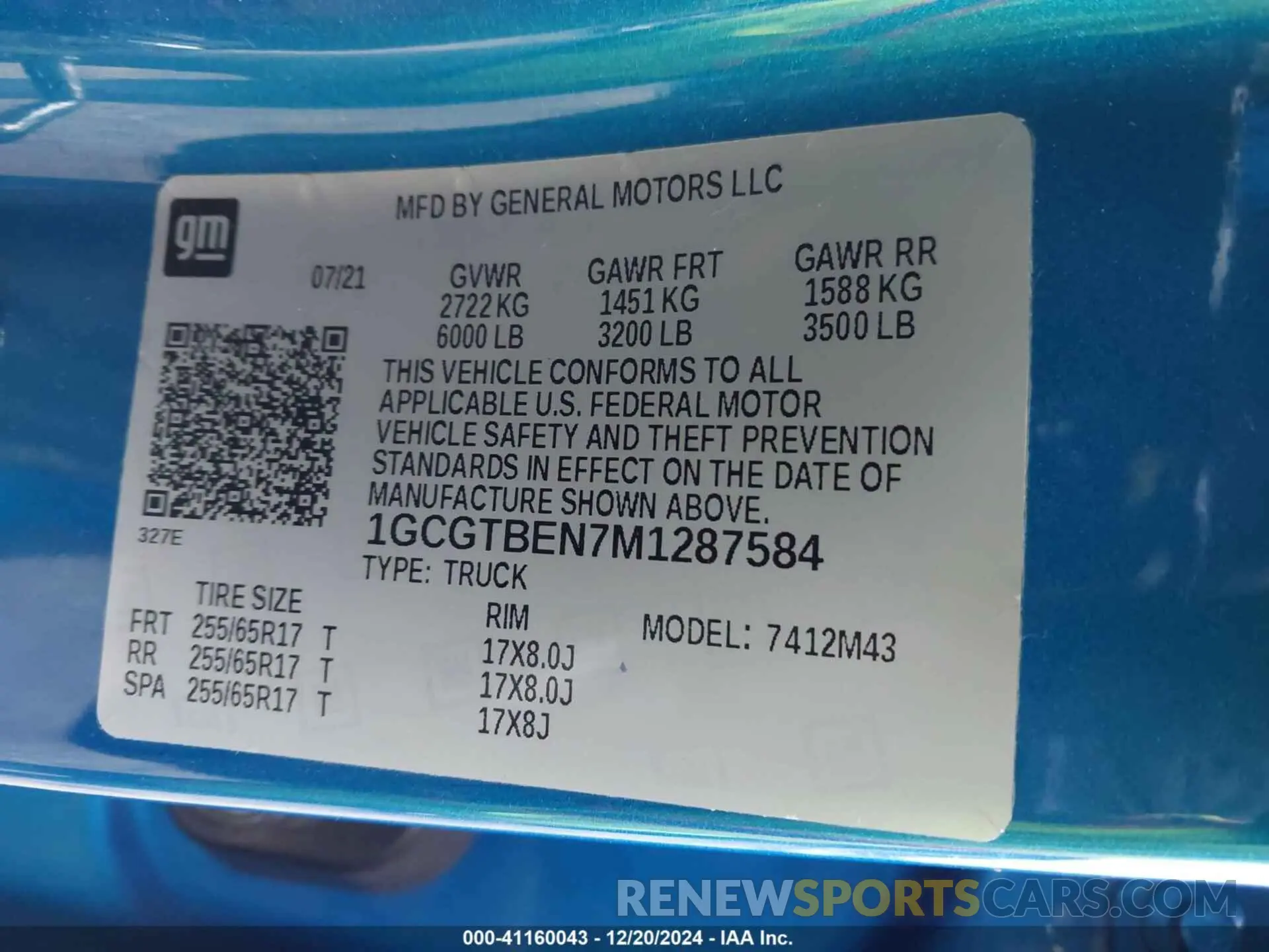 9 Photograph of a damaged car 1GCGTBEN7M1287584 CHEVROLET COLORADO 2021