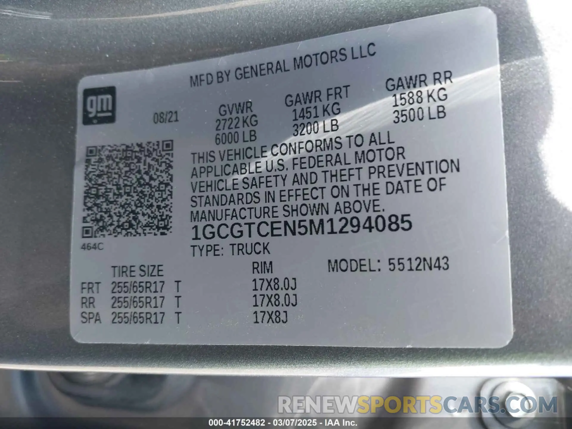 9 Фотография поврежденного автомобиля 1GCGTCEN5M1294085 CHEVROLET COLORADO 2021