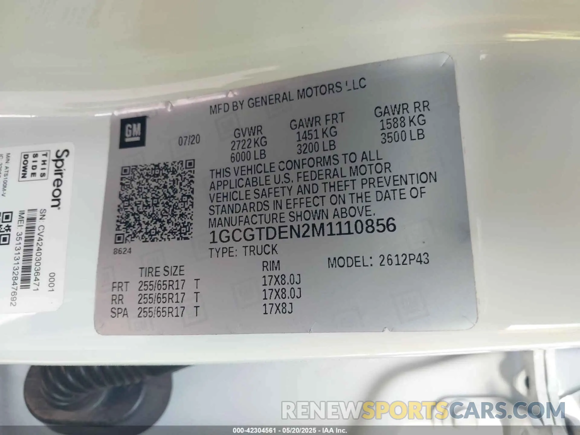 9 Photograph of a damaged car 1GCGTDEN2M1110856 CHEVROLET COLORADO 2021