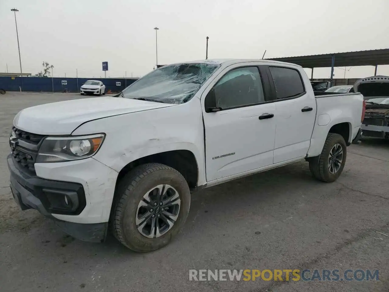 1 Photograph of a damaged car 1GCGTDEN2M1116950 CHEVROLET COLORADO 2021