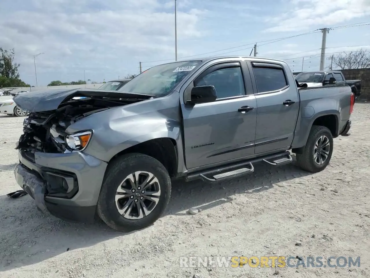 1 Photograph of a damaged car 1GCGTDEN2M1195472 CHEVROLET COLORADO 2021