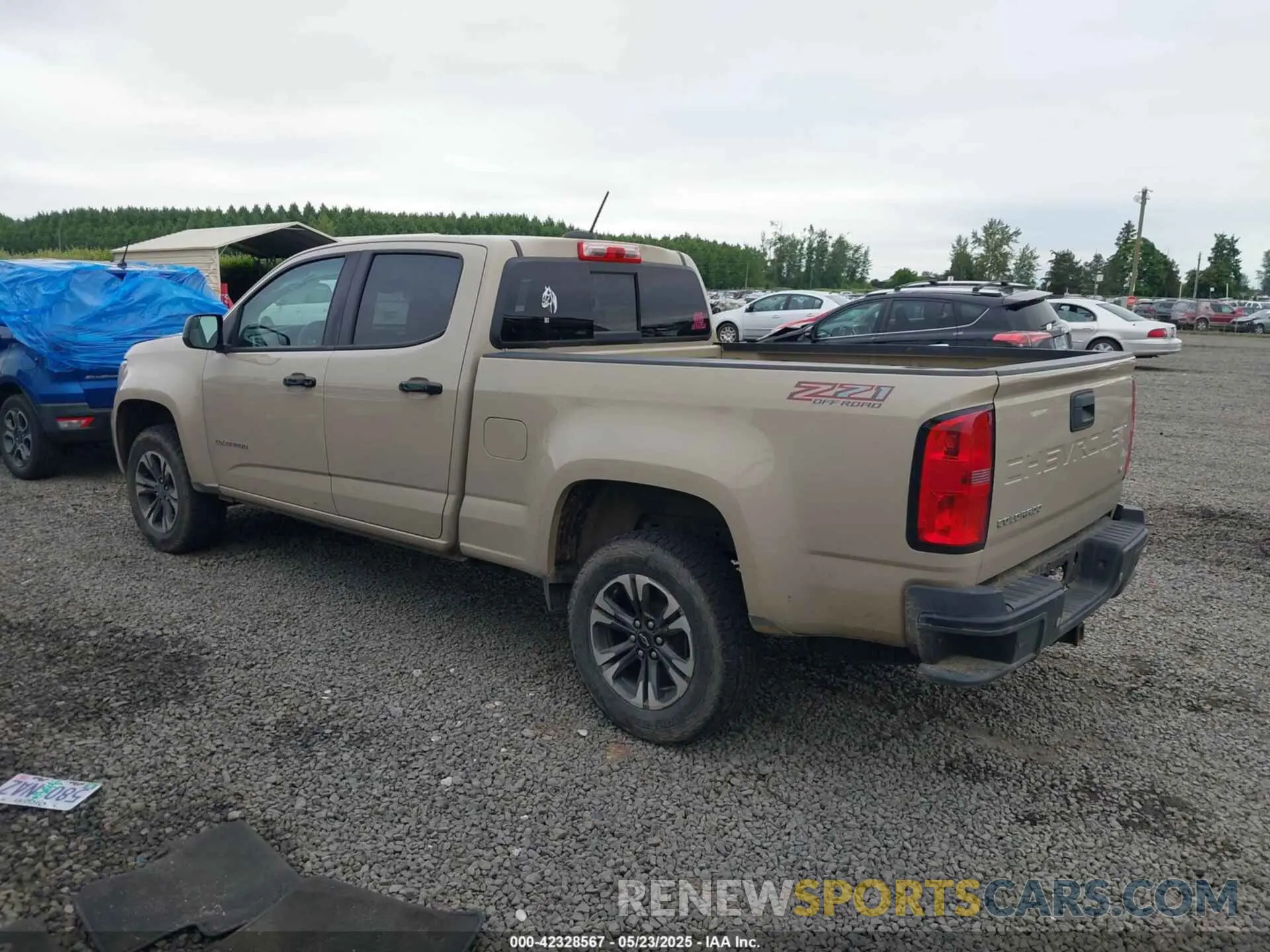 3 Photograph of a damaged car 1GCGTDEN8M1250328 CHEVROLET COLORADO 2021