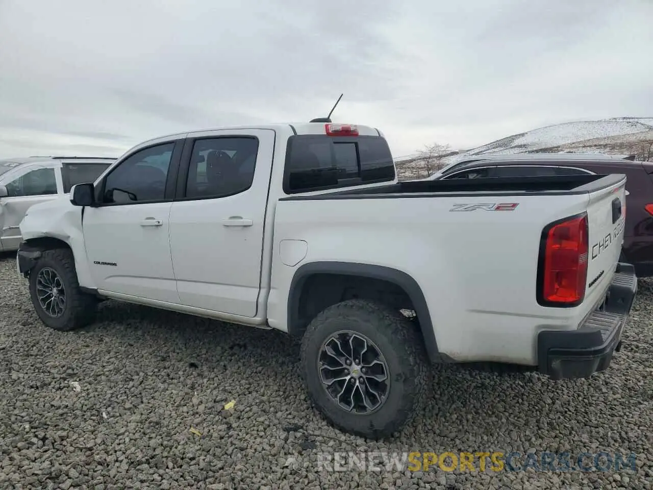 2 Фотография поврежденного автомобиля 1GCGTEENXM1250336 CHEVROLET COLORADO 2021