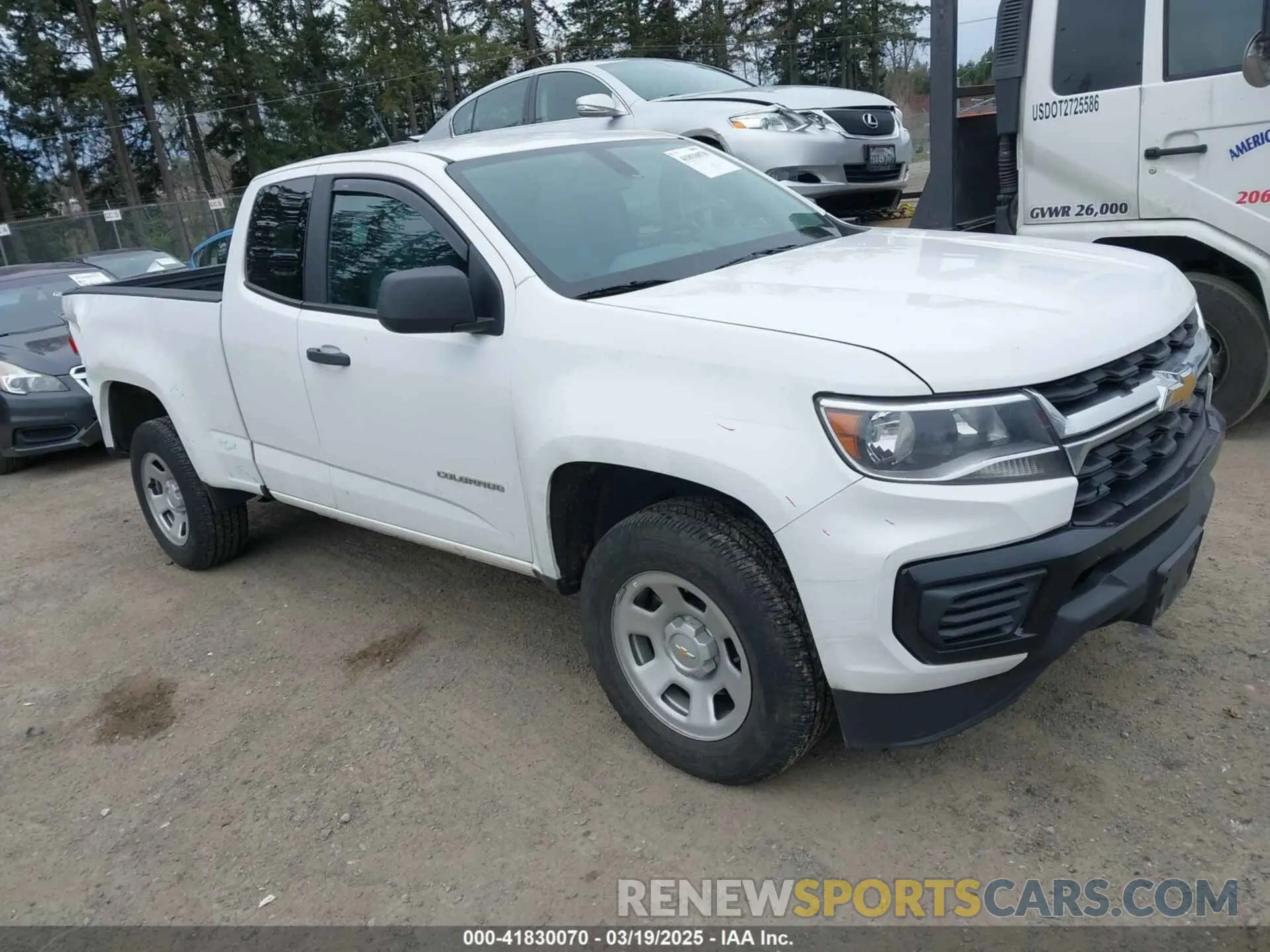 1 Photograph of a damaged car 1GCHSBEA4M1291631 CHEVROLET COLORADO 2021