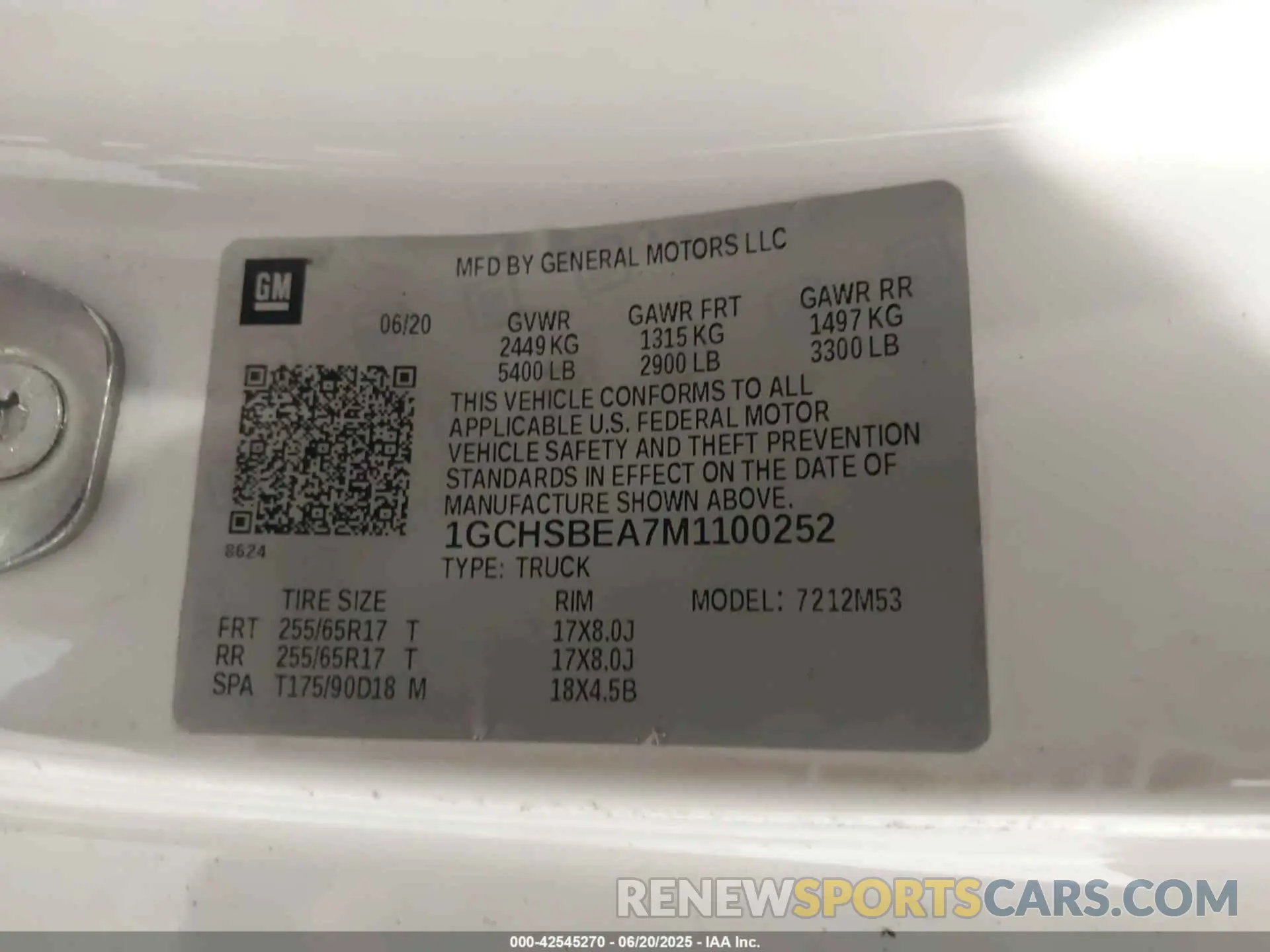 9 Фотография поврежденного автомобиля 1GCHSBEA7M1100252 CHEVROLET COLORADO 2021