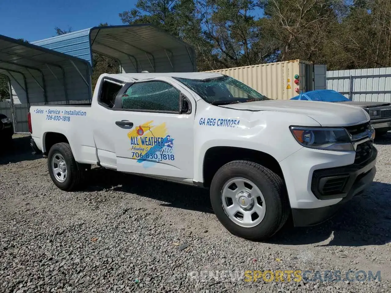 4 Photograph of a damaged car 1GCHSBEAXM1102805 CHEVROLET COLORADO 2021
