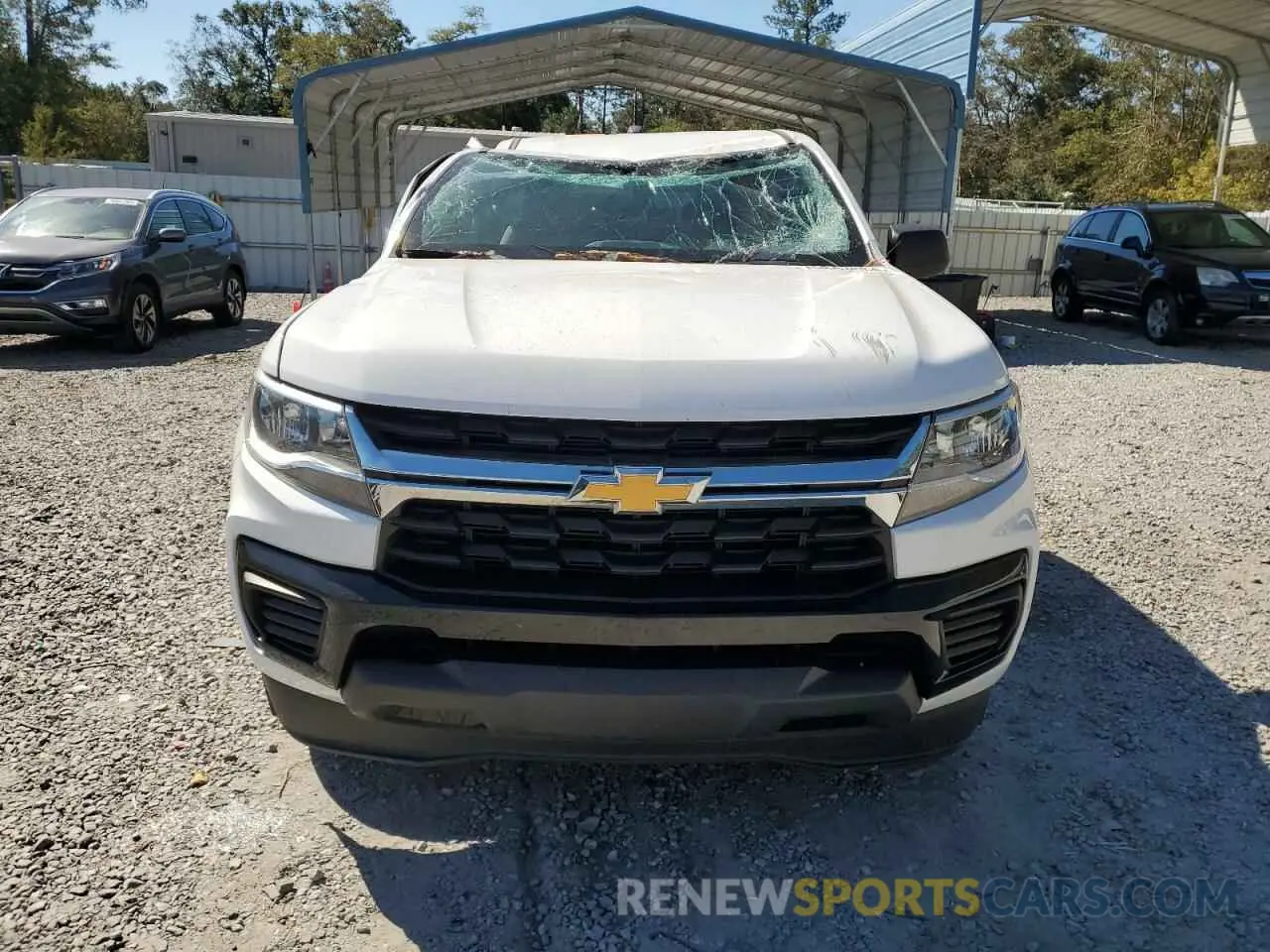 5 Photograph of a damaged car 1GCHSBEAXM1102805 CHEVROLET COLORADO 2021