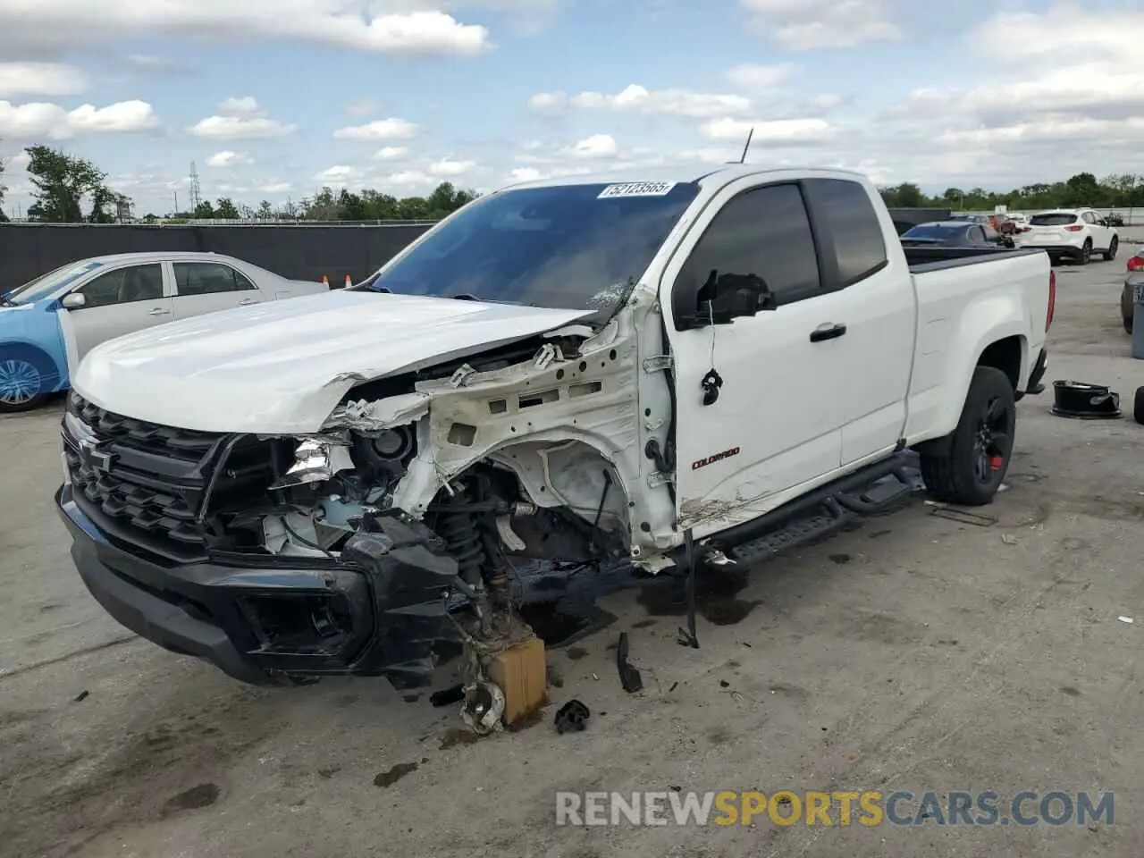 1 Photograph of a damaged car 1GCHSCEA9M1297298 CHEVROLET COLORADO 2021