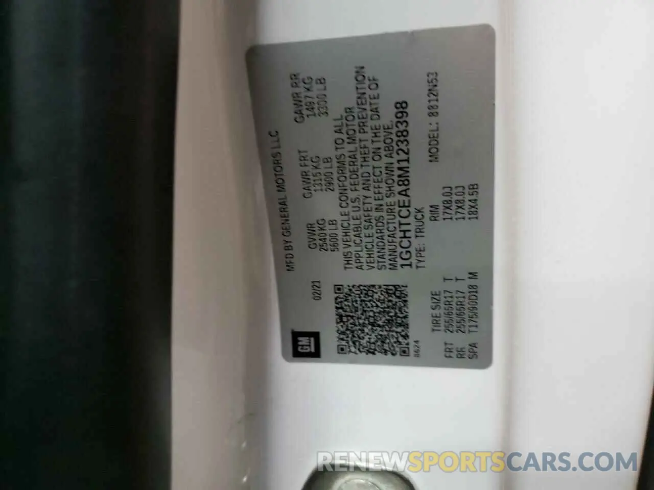 12 Photograph of a damaged car 1GCHTCEA8M1238398 CHEVROLET COLORADO 2021