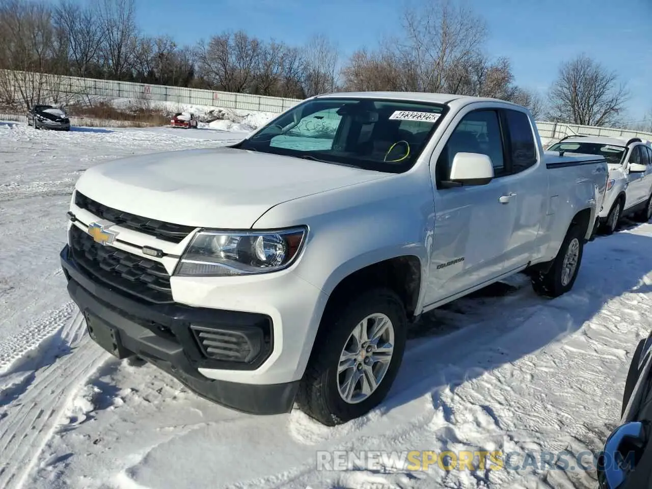 1 Photograph of a damaged car 1GCHTCEAXM1243067 CHEVROLET COLORADO 2021