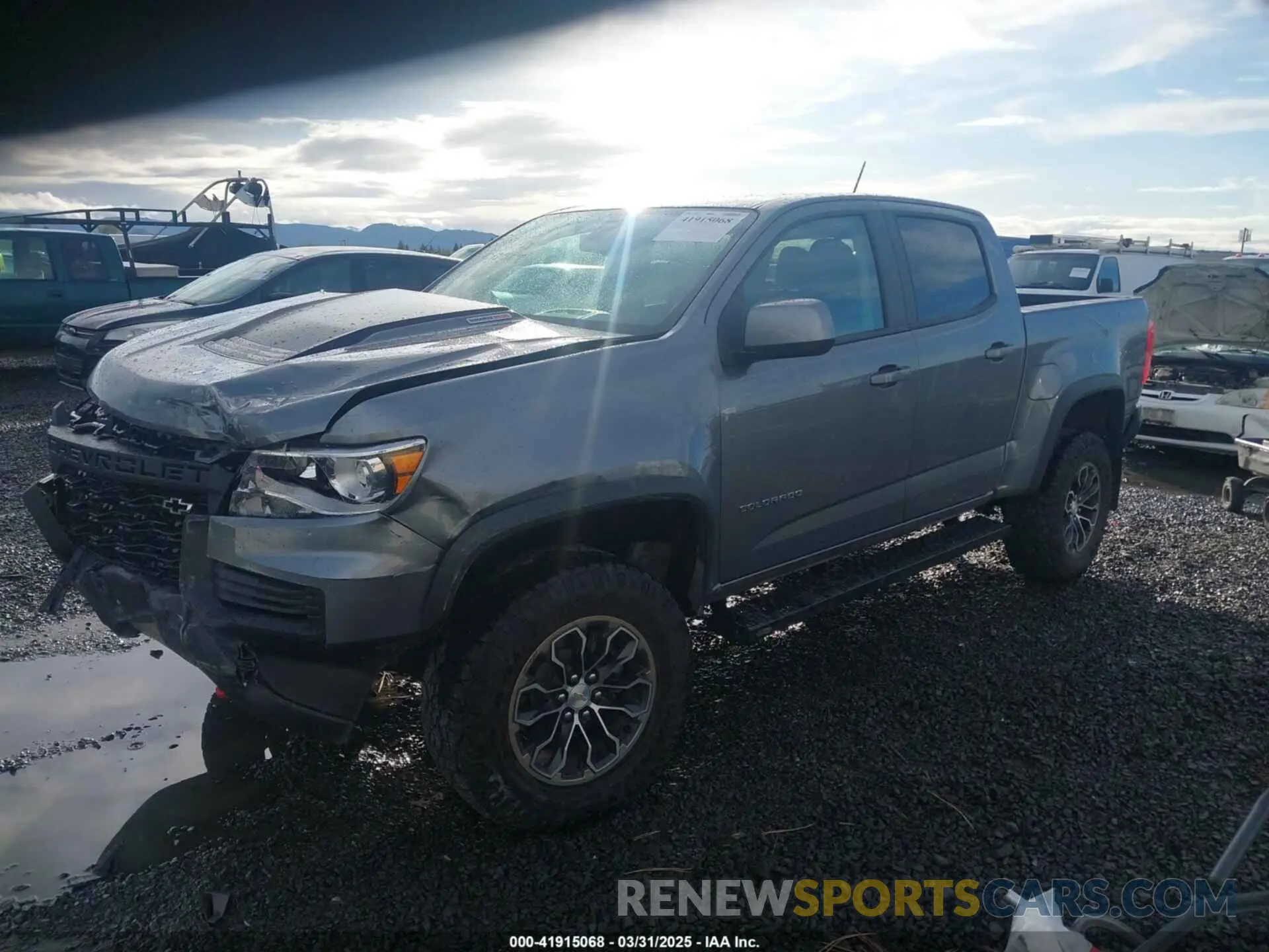 2 Фотография поврежденного автомобиля 1GCPTEE10M1206441 CHEVROLET COLORADO 2021