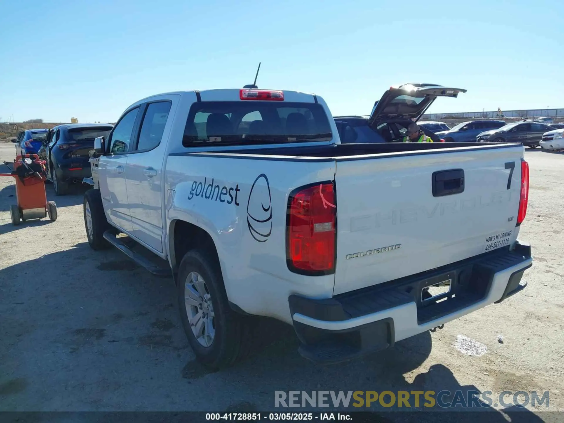 3 Фотография поврежденного автомобиля 1GCGSCEA3N1304212 CHEVROLET COLORADO 2022