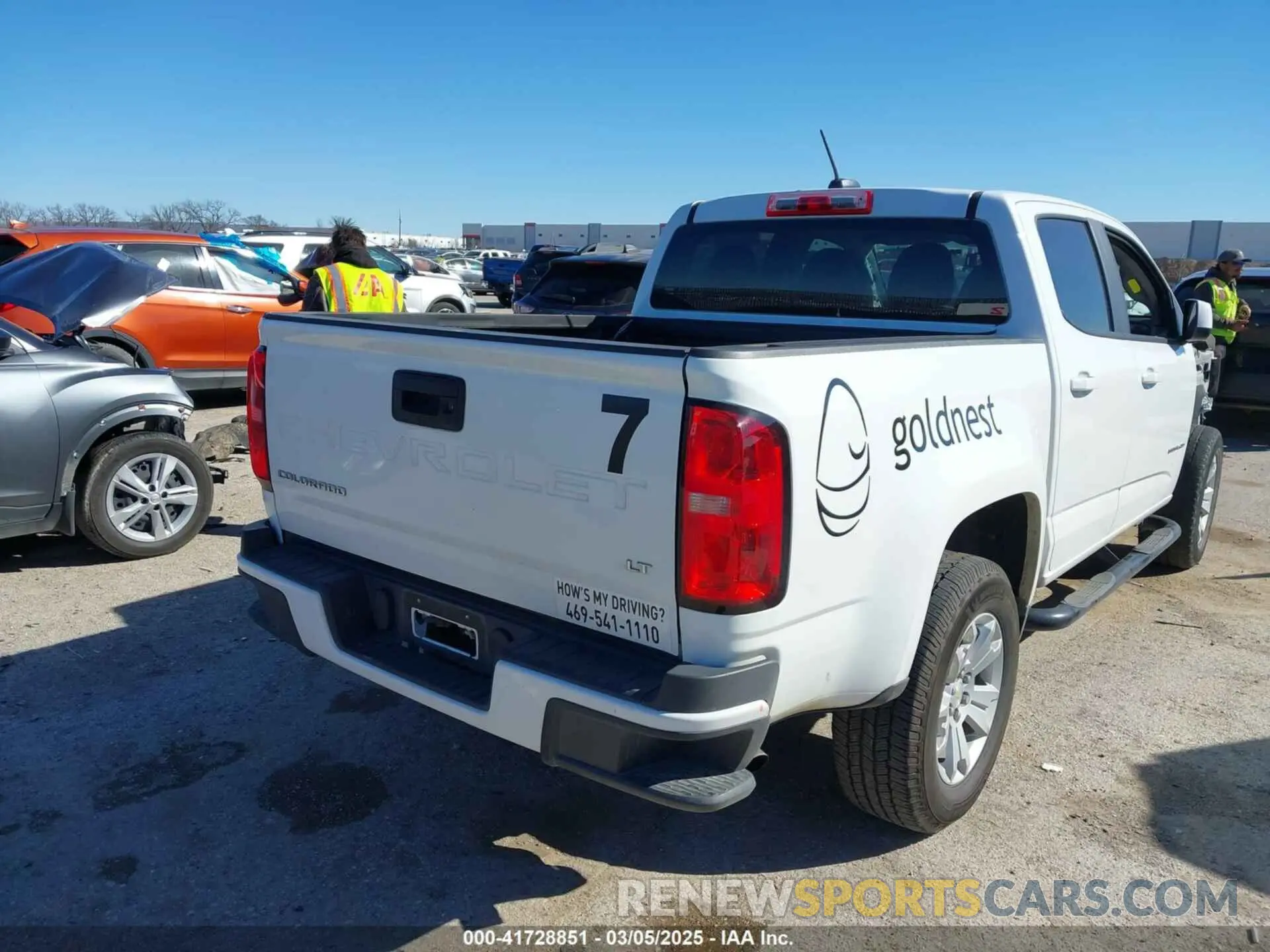 4 Фотография поврежденного автомобиля 1GCGSCEA3N1304212 CHEVROLET COLORADO 2022