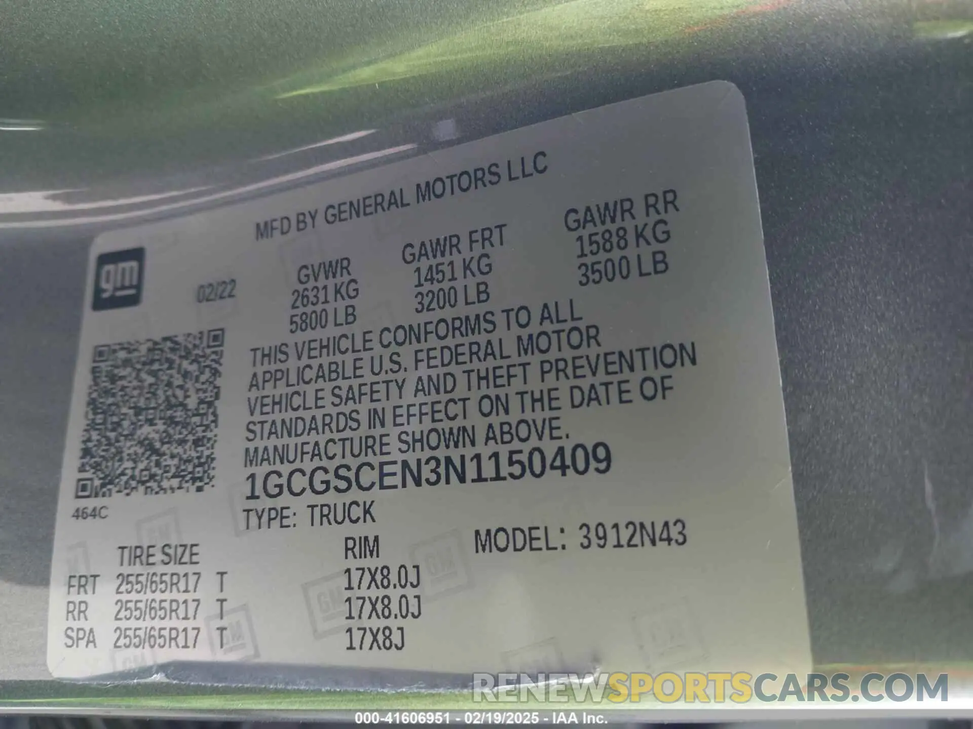 9 Photograph of a damaged car 1GCGSCEN3N1150409 CHEVROLET COLORADO 2022
