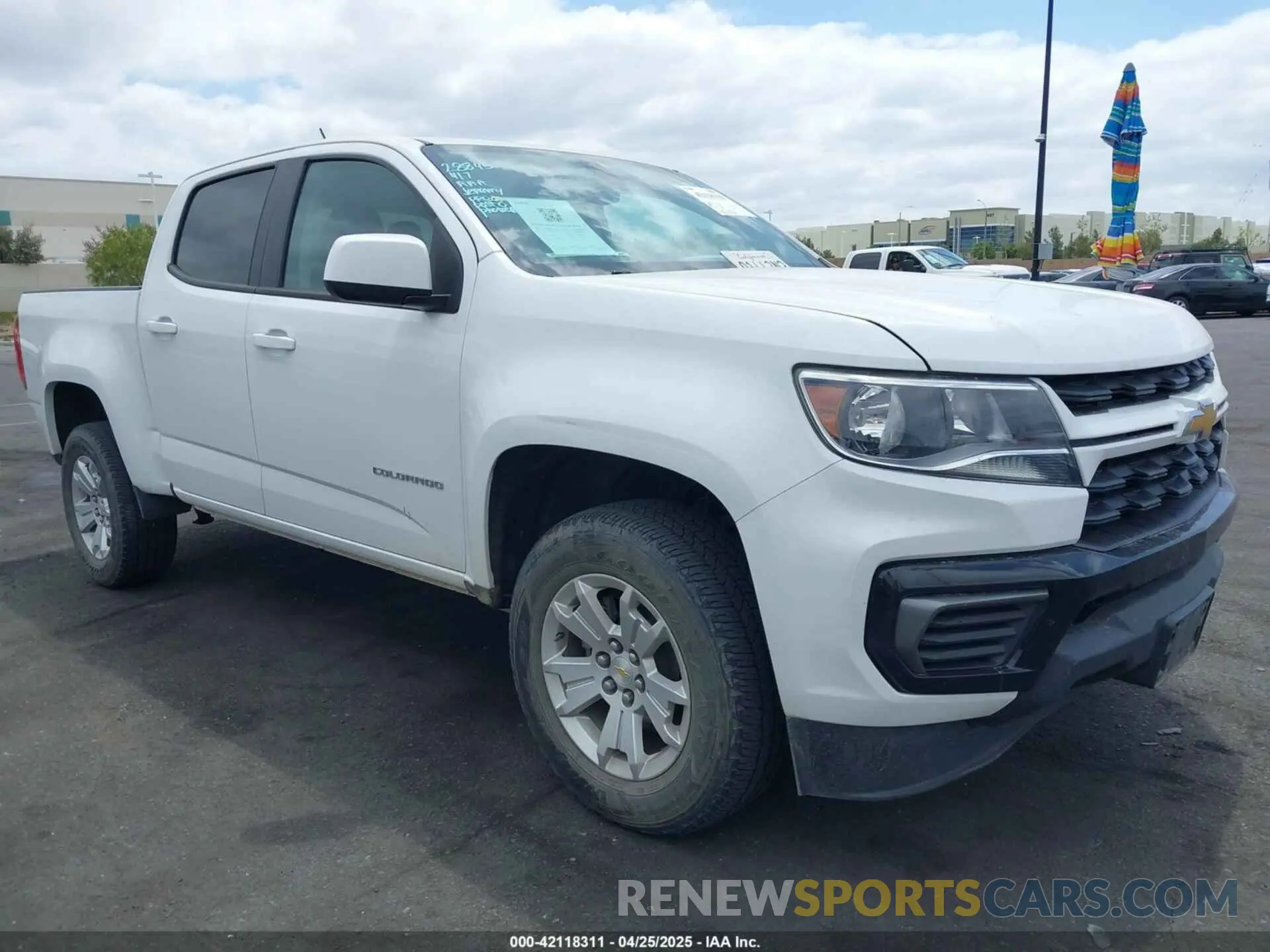 1 Photograph of a damaged car 1GCGSCEN7N1211406 CHEVROLET COLORADO 2022