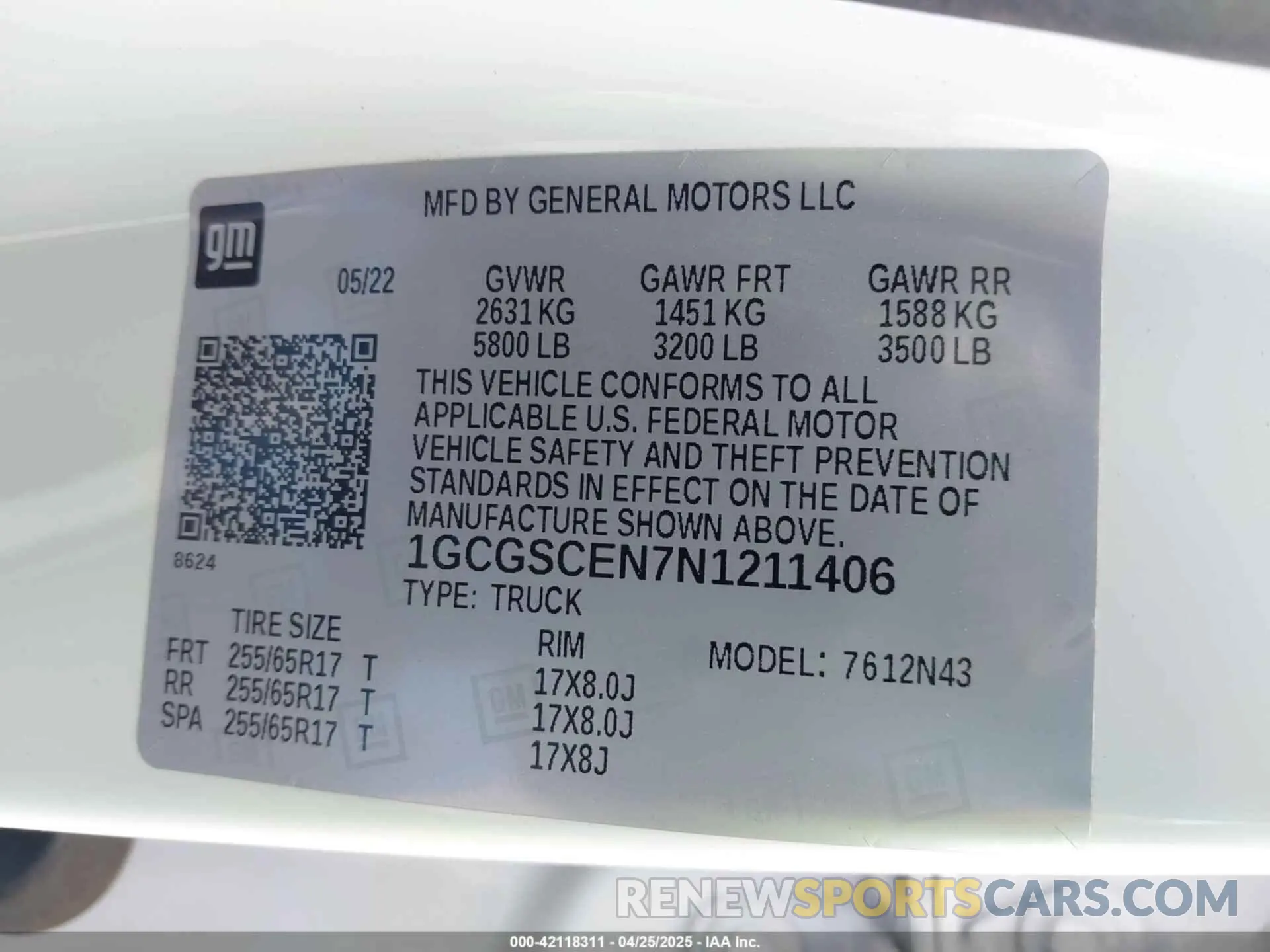 9 Photograph of a damaged car 1GCGSCEN7N1211406 CHEVROLET COLORADO 2022