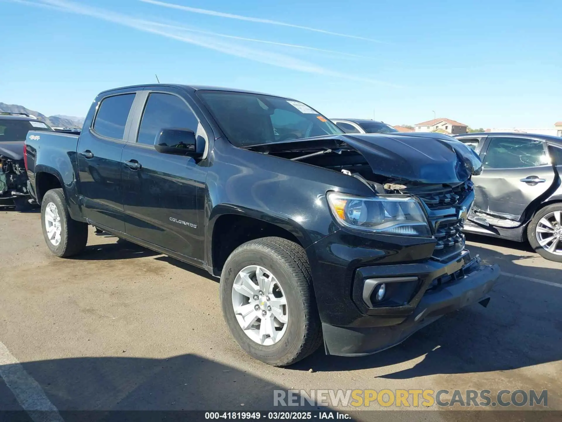 1 Photograph of a damaged car 1GCGTCEN9N1237468 CHEVROLET COLORADO 2022