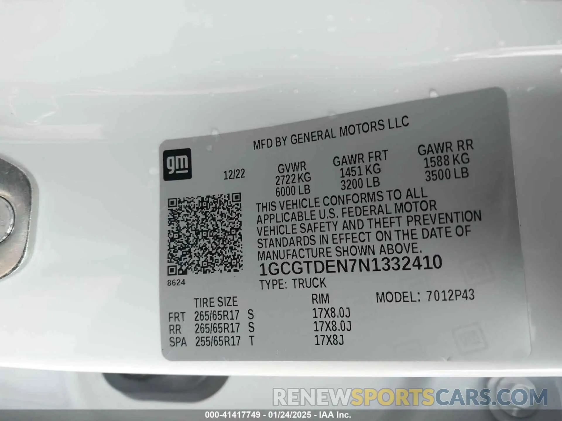 9 Фотография поврежденного автомобиля 1GCGTDEN7N1332410 CHEVROLET COLORADO 2022