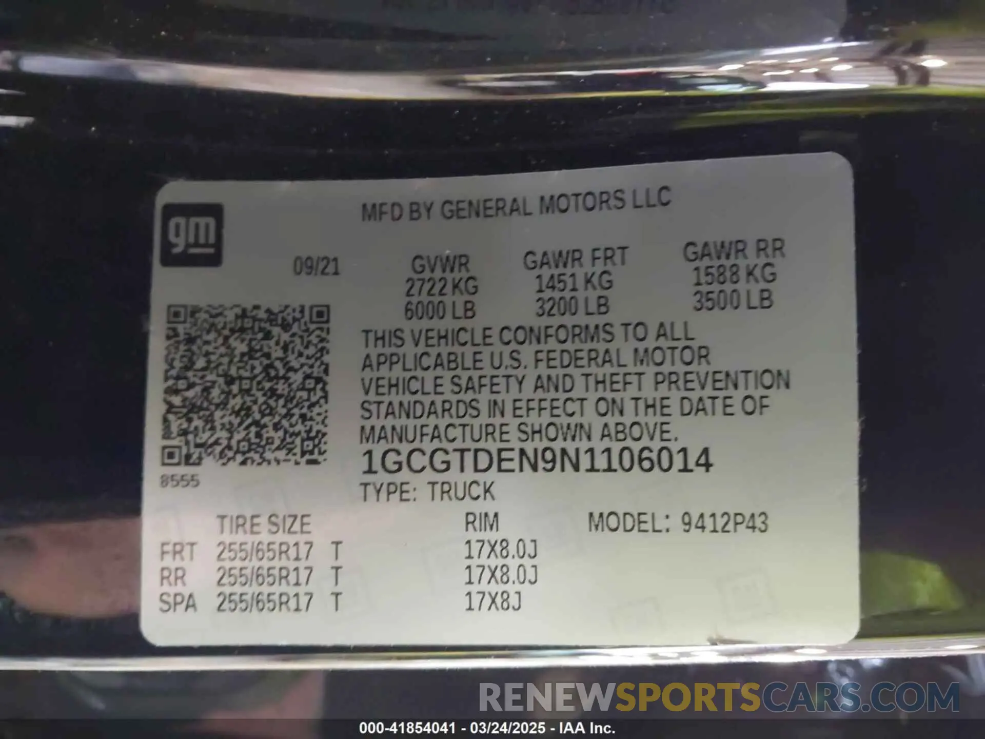 9 Фотография поврежденного автомобиля 1GCGTDEN9N1106014 CHEVROLET COLORADO 2022