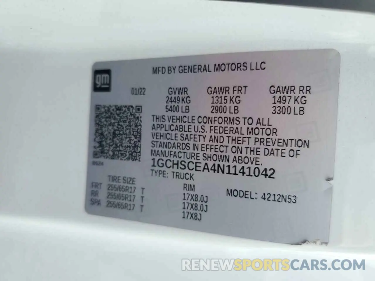 13 Photograph of a damaged car 1GCHSCEA4N1141042 CHEVROLET COLORADO 2022