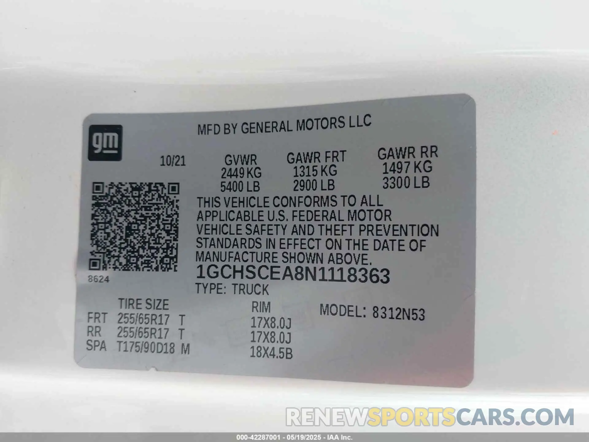 9 Photograph of a damaged car 1GCHSCEA8N1118363 CHEVROLET COLORADO 2022