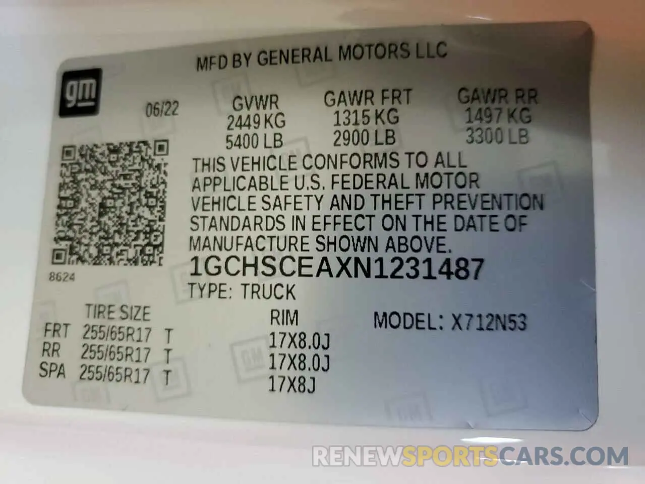 12 Фотография поврежденного автомобиля 1GCHSCEAXN1231487 CHEVROLET COLORADO 2022