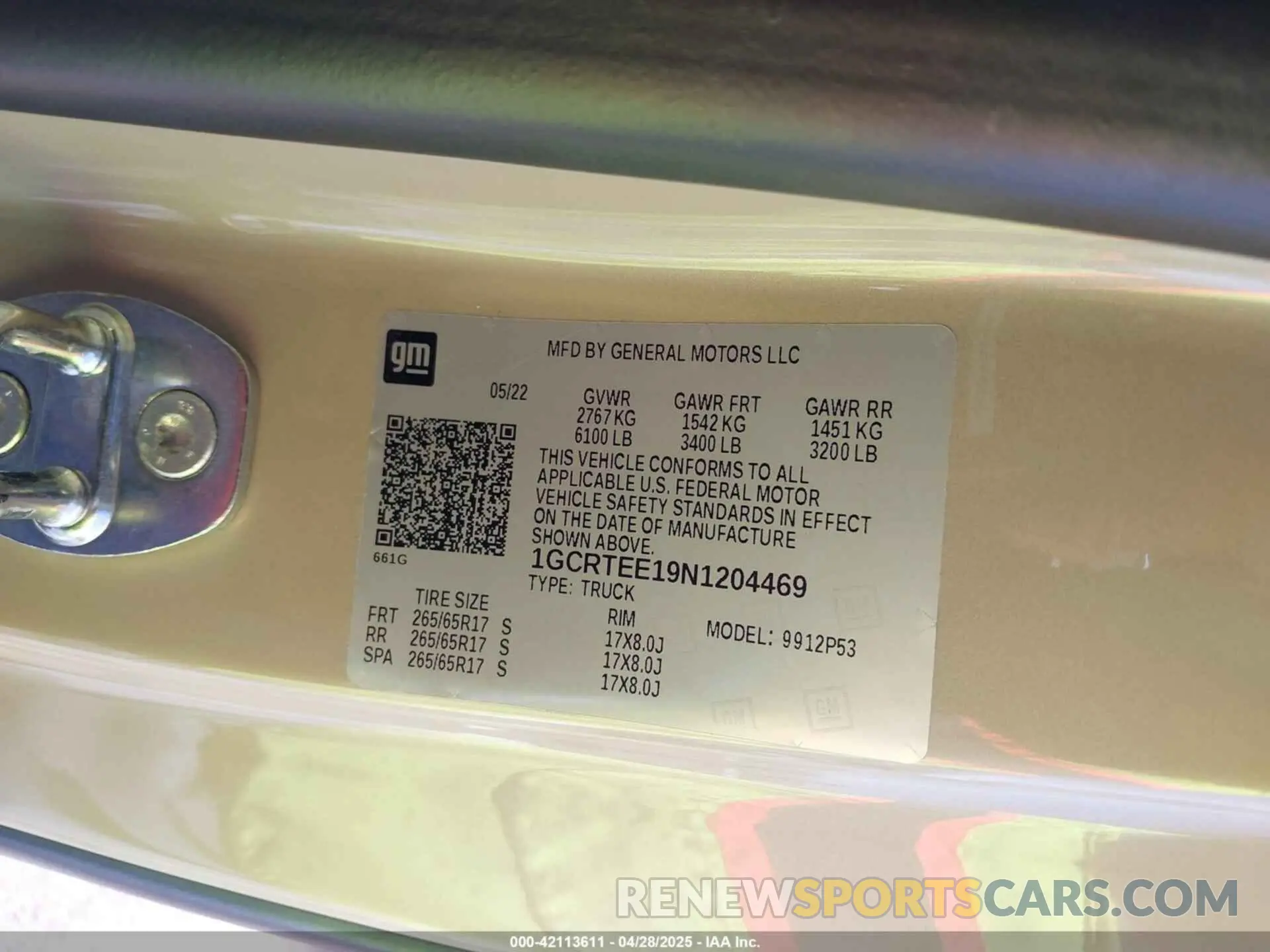 9 Фотография поврежденного автомобиля 1GCRTEE19N1204469 CHEVROLET COLORADO 2022