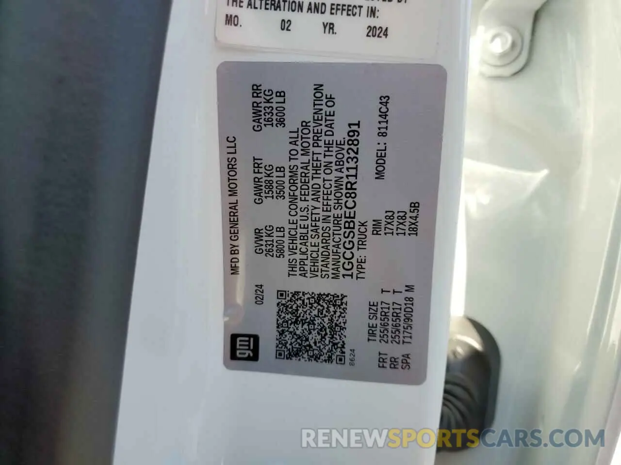 12 Фотография поврежденного автомобиля 1GCGSBEC8R1132891 CHEVROLET COLORADO 2024