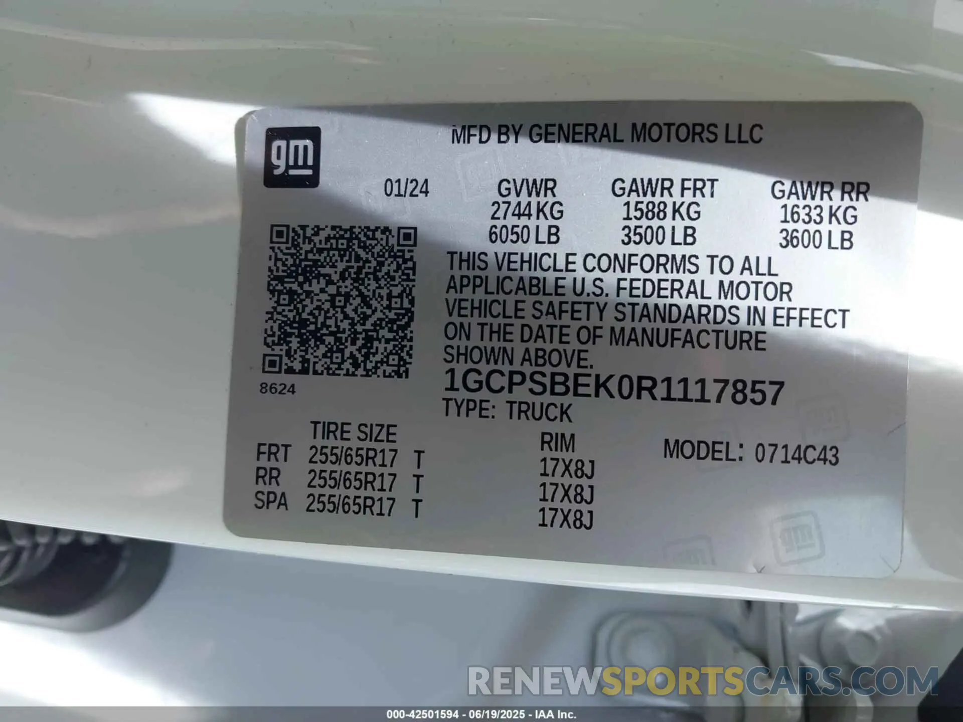9 Фотография поврежденного автомобиля 1GCPSBEK0R1117857 CHEVROLET COLORADO 2024