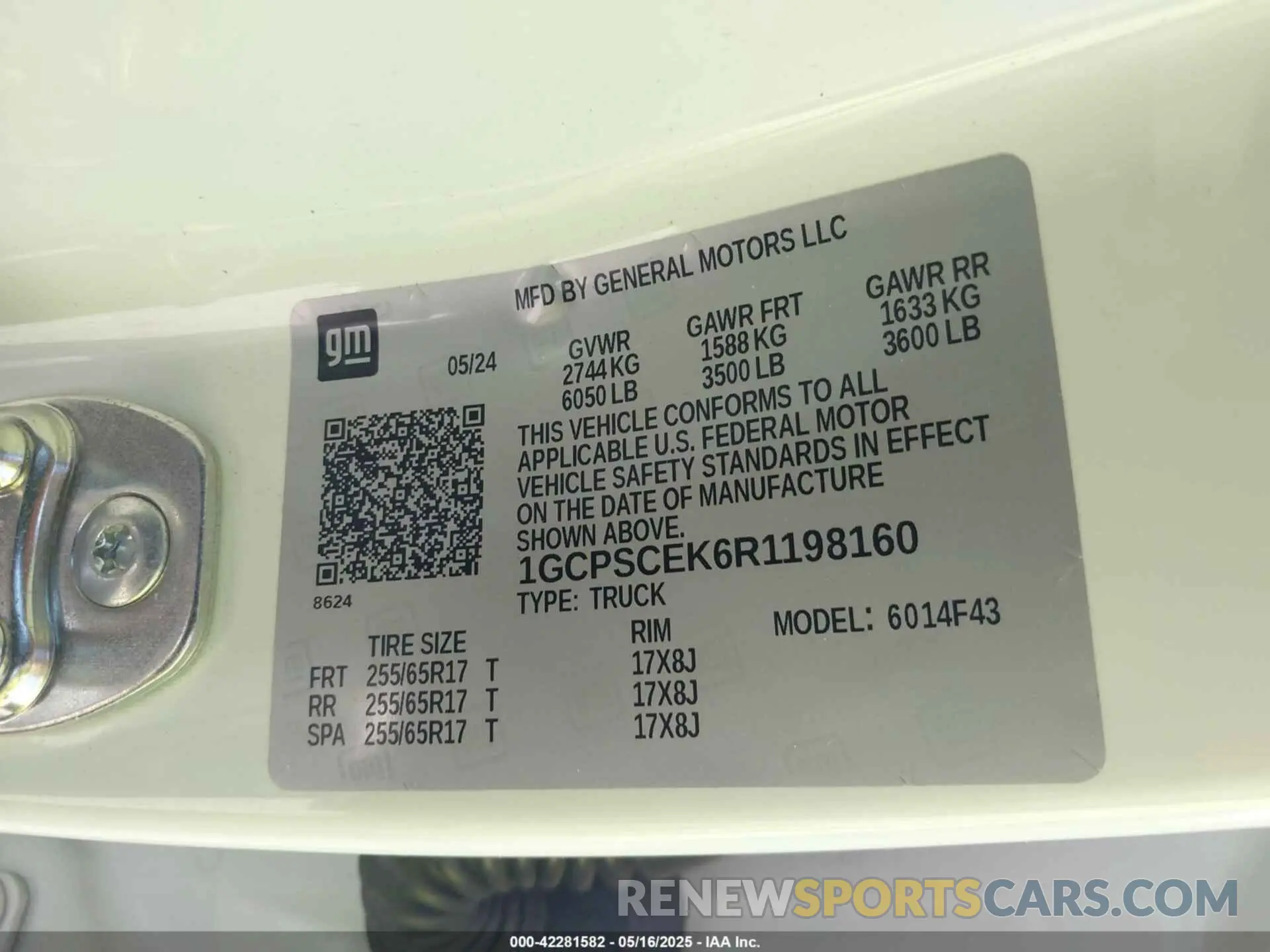 9 Фотография поврежденного автомобиля 1GCPSCEK6R1198160 CHEVROLET COLORADO 2024
