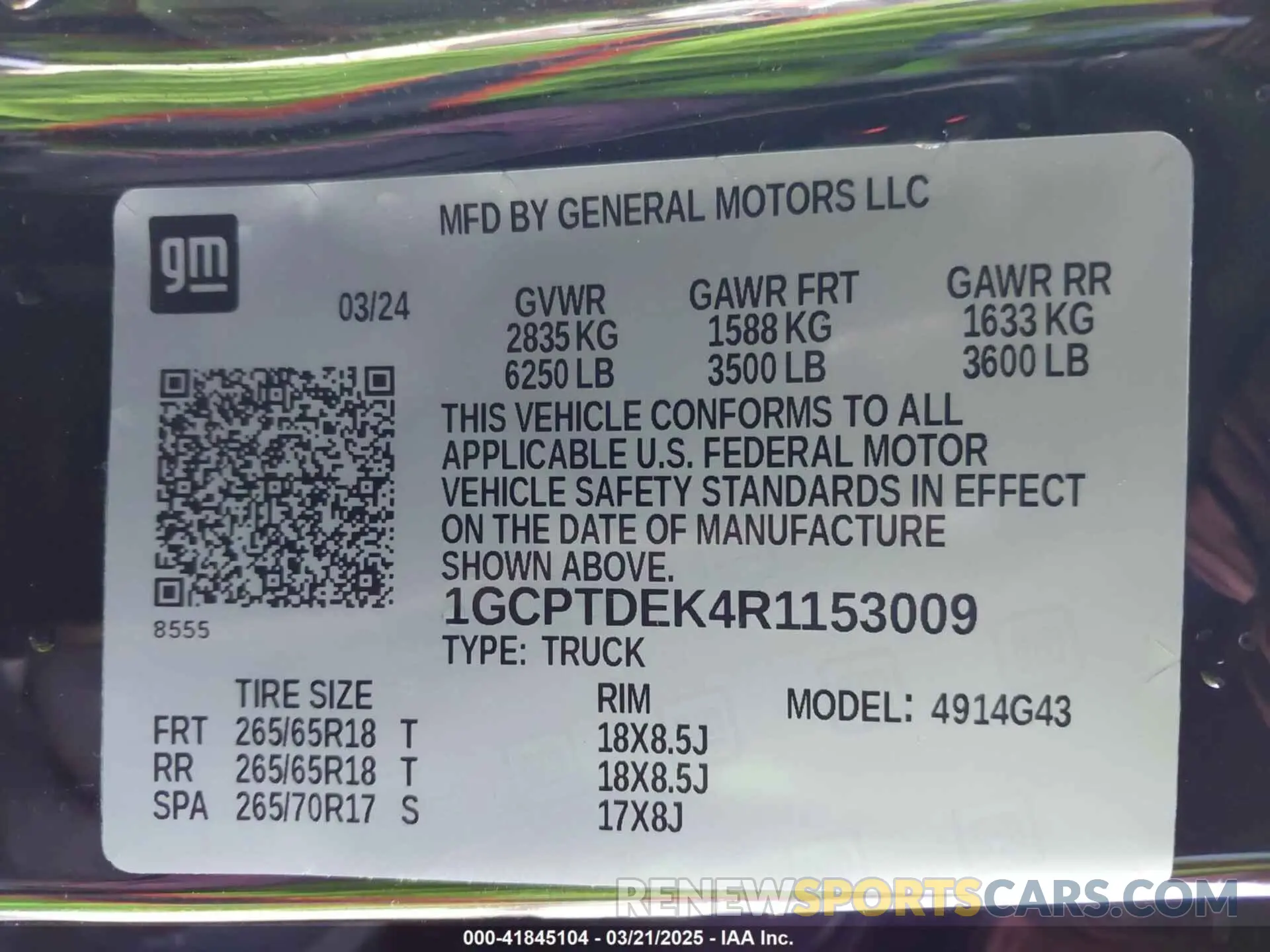9 Фотография поврежденного автомобиля 1GCPTDEK4R1153009 CHEVROLET COLORADO 2024