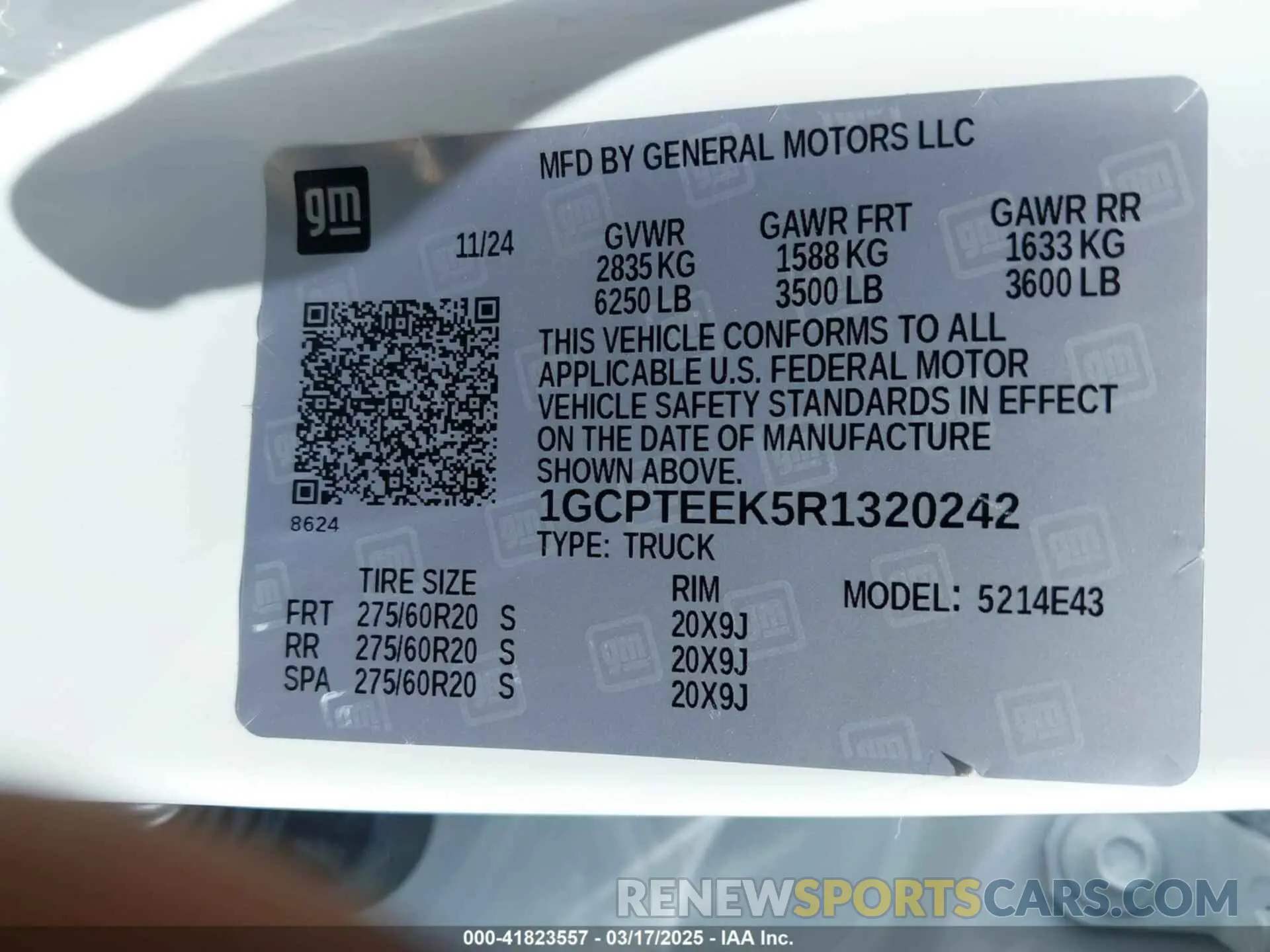 9 Photograph of a damaged car 1GCPTEEK5R1320242 CHEVROLET COLORADO 2024