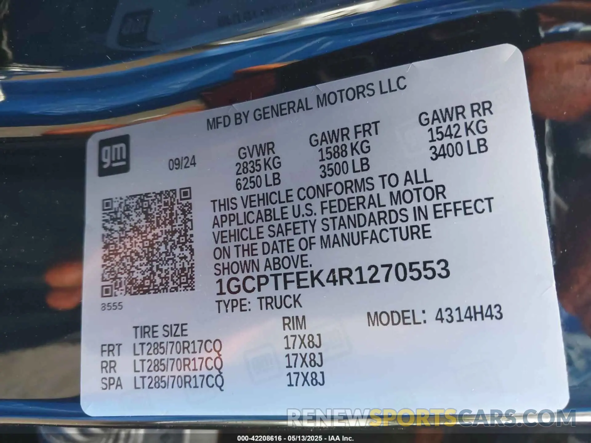 9 Photograph of a damaged car 1GCPTFEK4R1270553 CHEVROLET COLORADO 2024