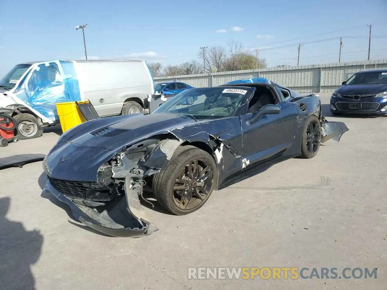 1 Photograph of a damaged car 1G1YB2D72K5110644 CHEVROLET CORVETTE 2019