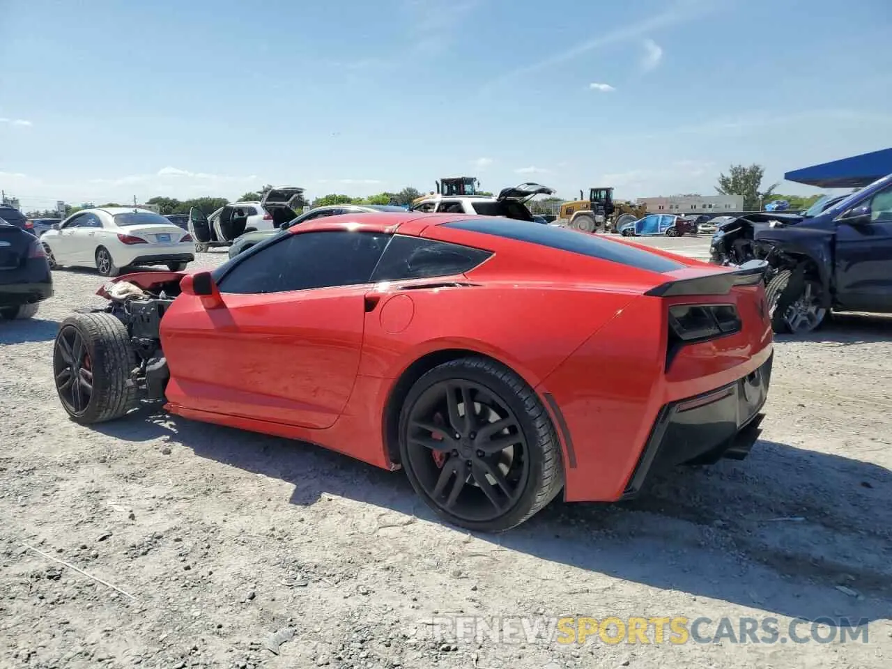 2 Photograph of a damaged car 1G1YB2D72K5121028 CHEVROLET CORVETTE 2019