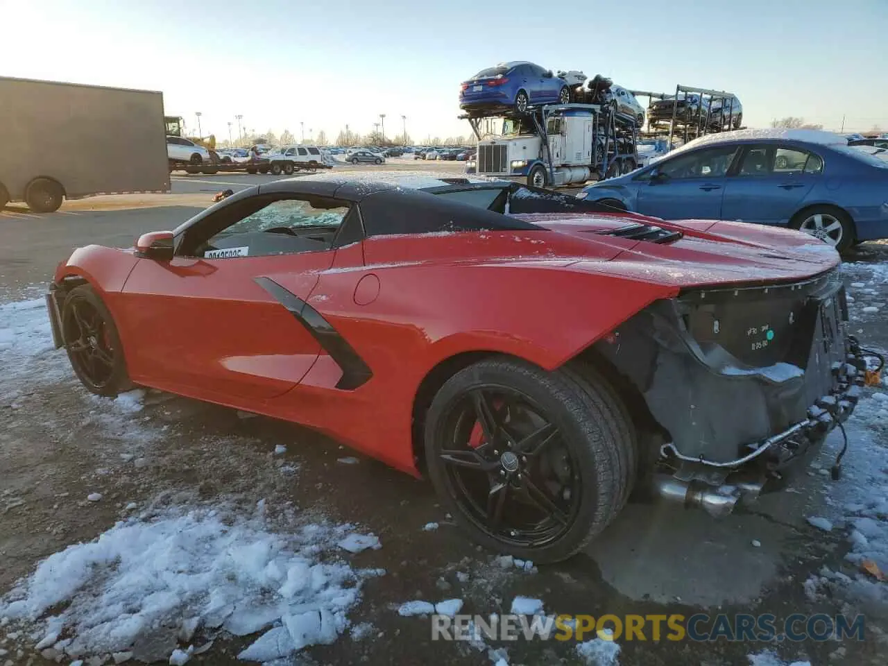 2 Photograph of a damaged car 1G1Y63D41L5115206 CHEVROLET CORVETTE 2020