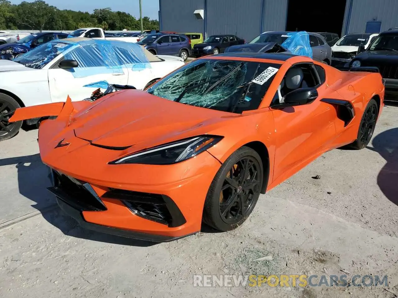 2 Photograph of a damaged car 1G1Y72D4XL5105832 CHEVROLET CORVETTE 2020