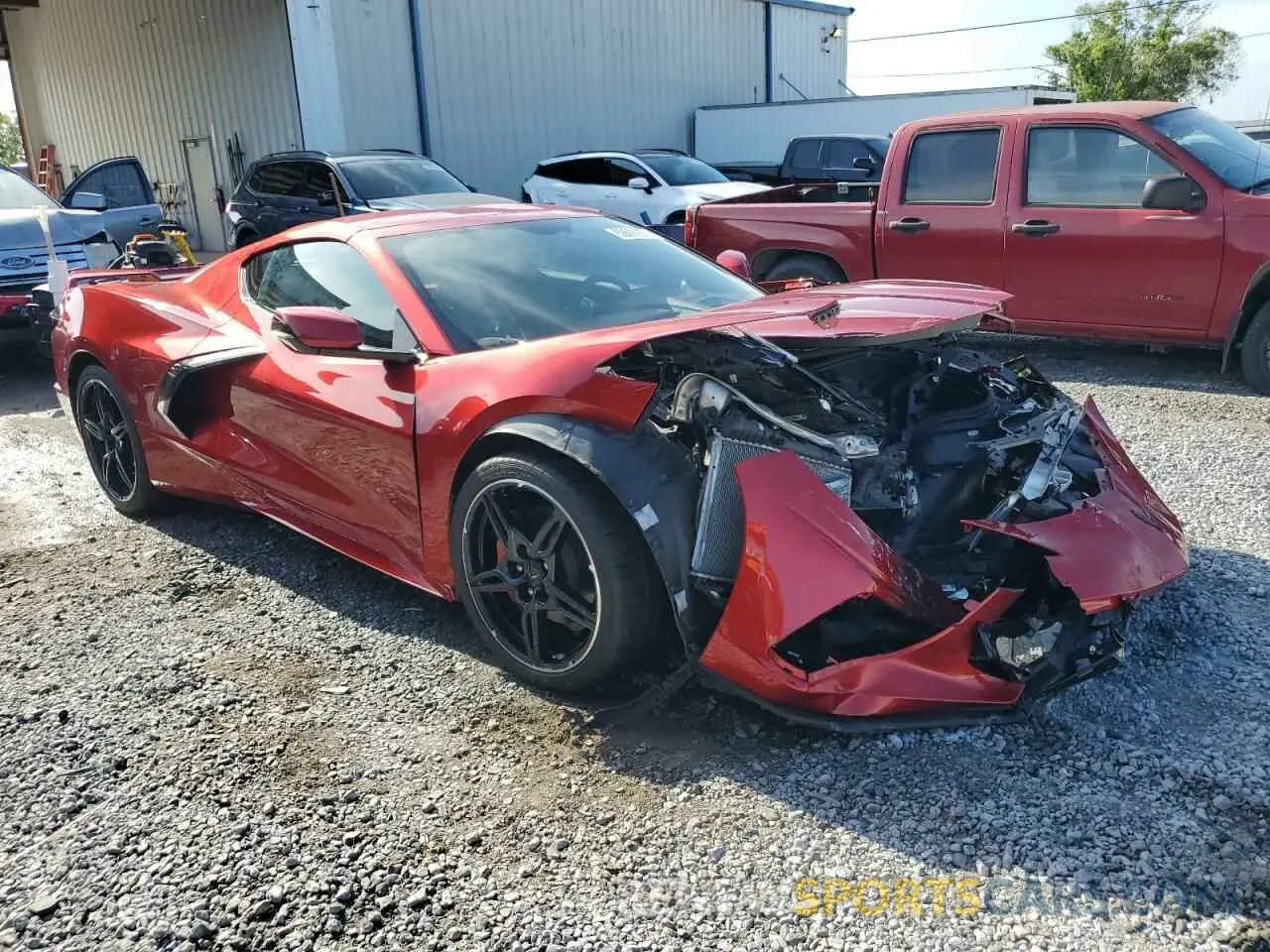 4 Photograph of a damaged car 1G1YC2D43M5113851 CHEVROLET CORVETTE 2021