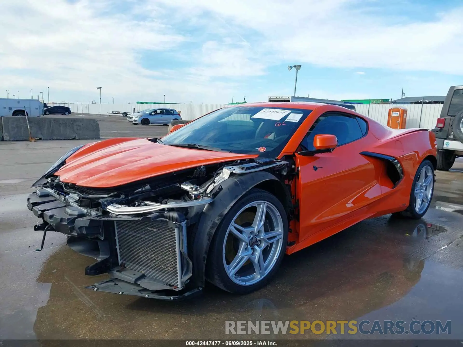 2 Photograph of a damaged car 1G1Y82D46L5105548 CHEVROLET CORVETTE STINGRAY 2020